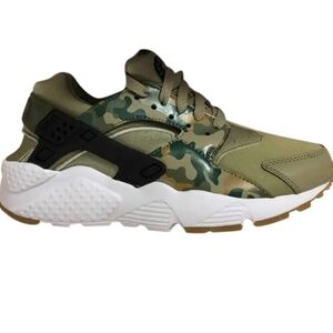 Camouflage Sneakers with White Soles